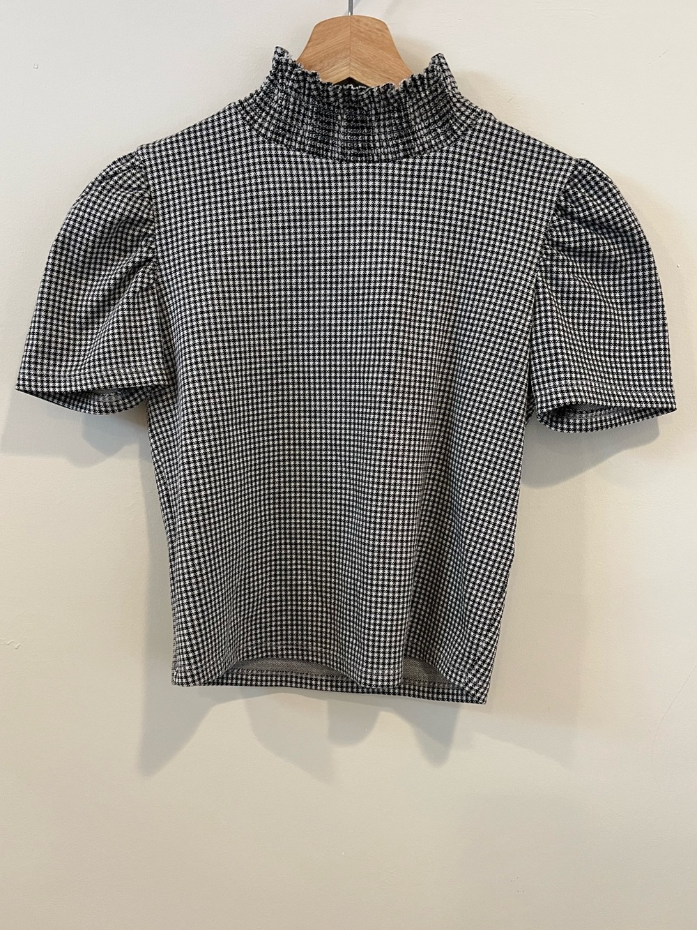 Zara Houndstooth Top